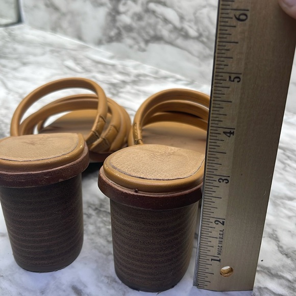 Women’s Madewell Addie High Heeled  Mule Desert Camel Leather Size 7.5 - Picture 9 of 16